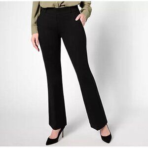 NYDJ Pull On Flare Leg in Ponte - Black 1X